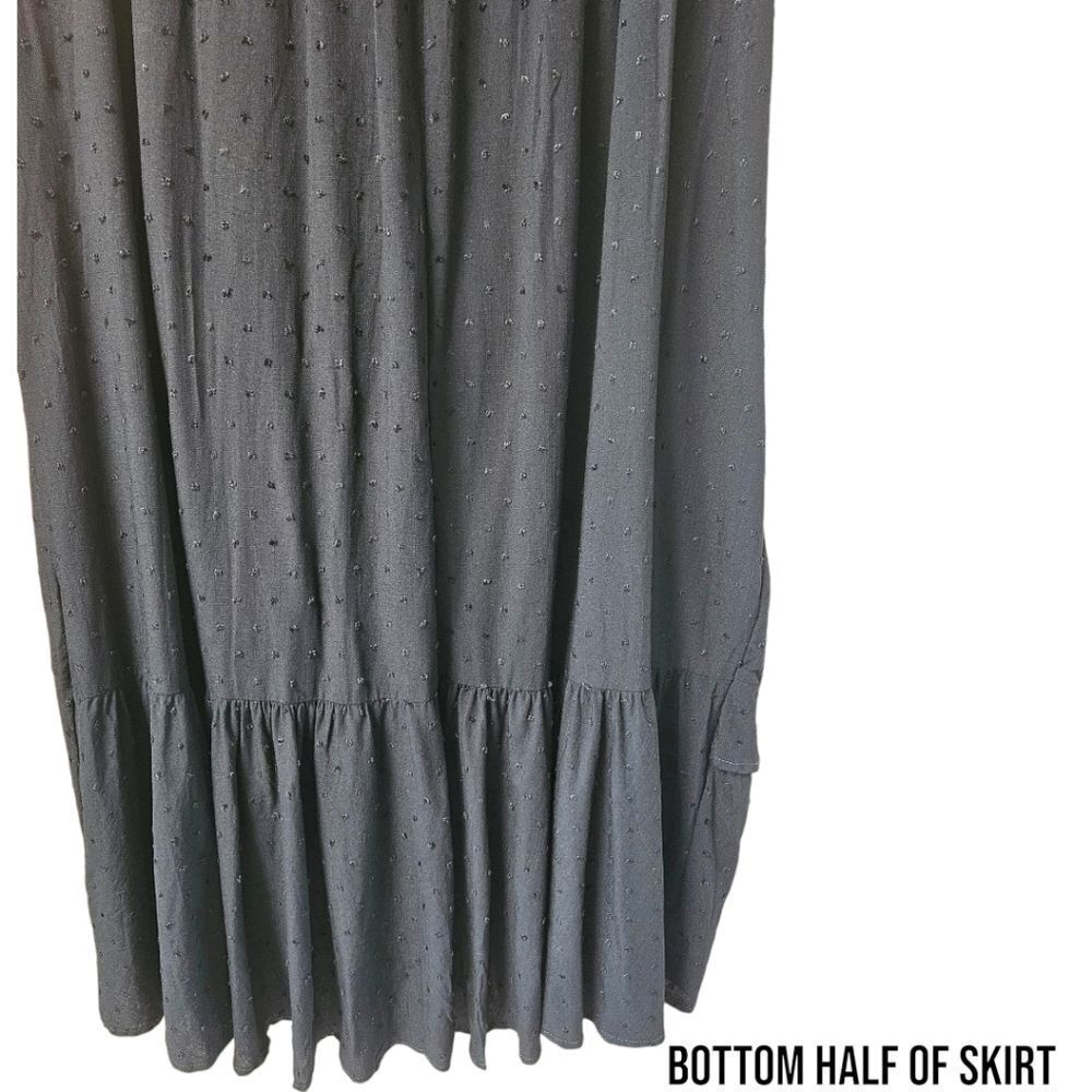 TORRID MAXI SWISS DOT Ruffle Hi-Lo Skirt Deep Black Plus Size 2 - Picture 8 of 16